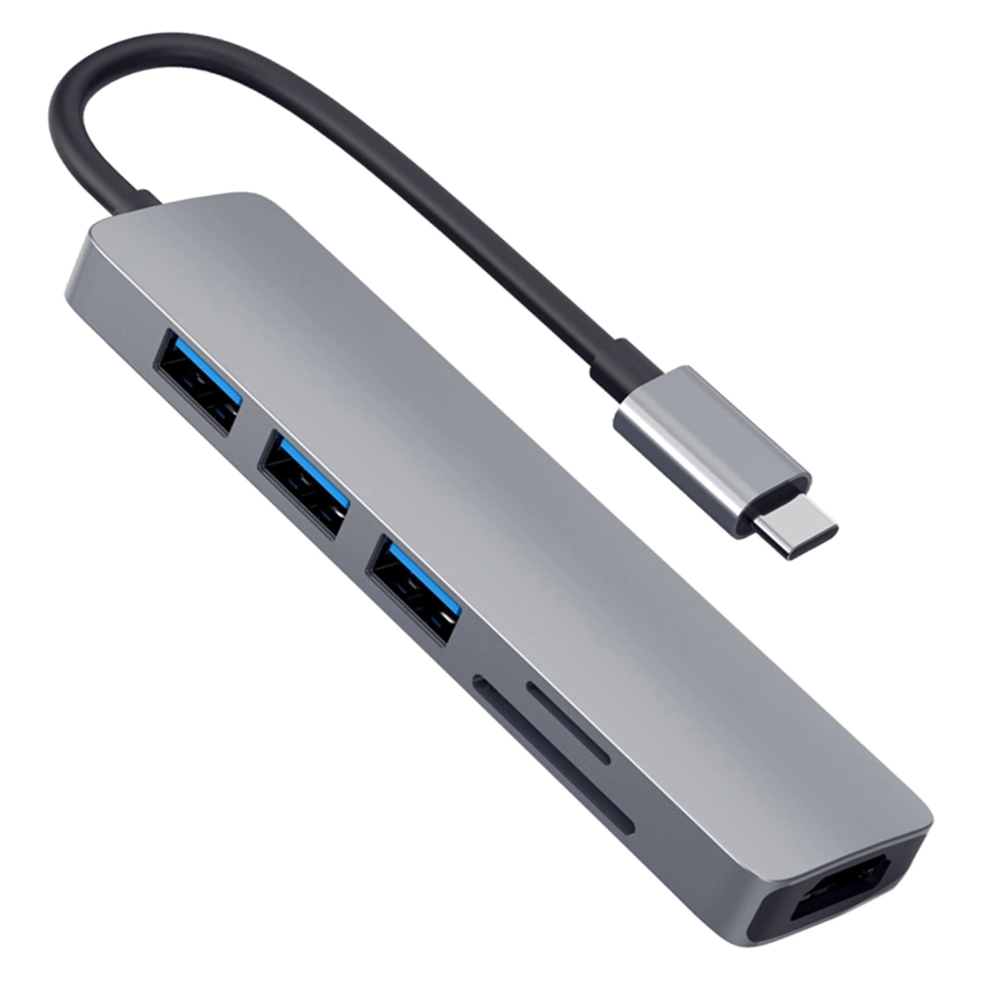 Winex 6in1 Type-C to 4K HDMI+Sd Kart+3xUsbA 3.0 Hub Port Adaptör