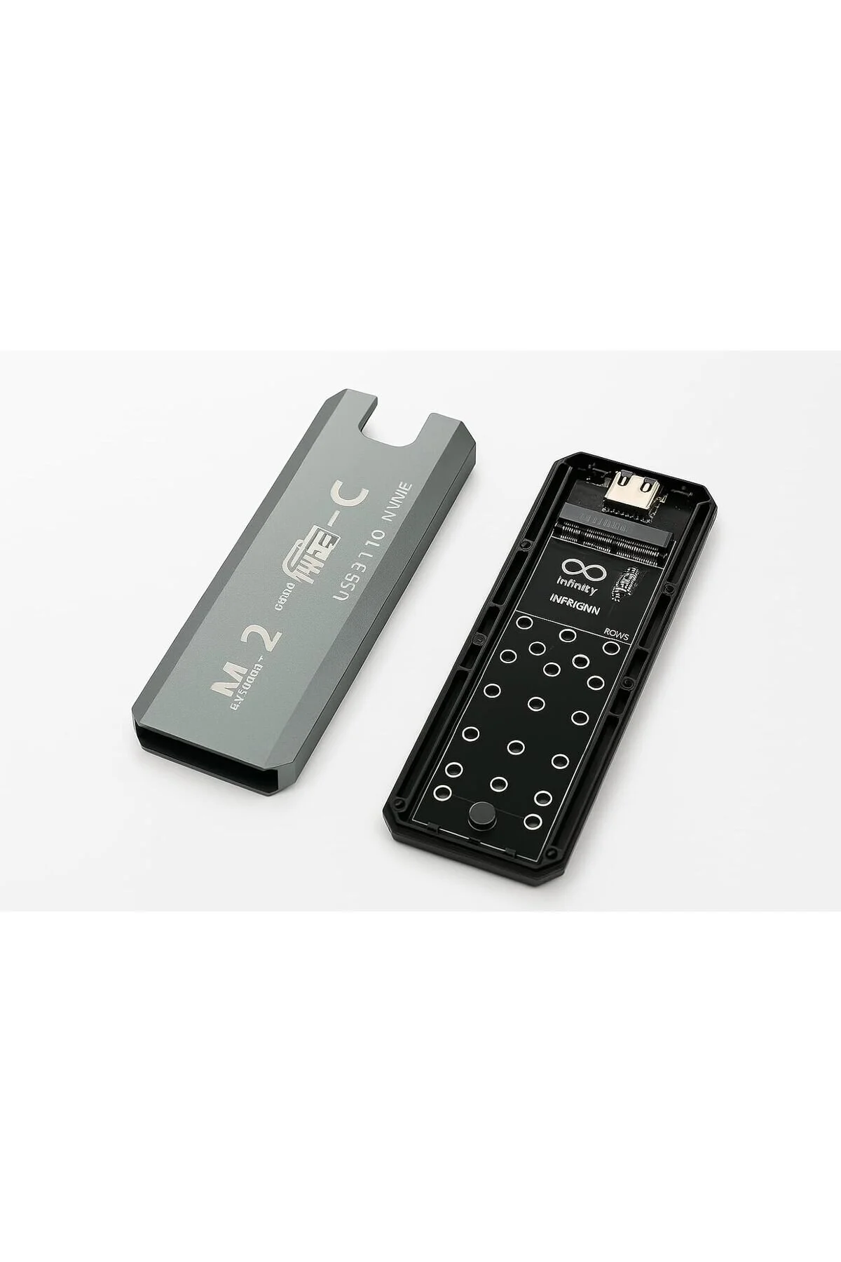 SChitec M2 SSD Nvme Muhafaza M.2 - USB 3.1 SSD Kutusu Kasa M.2 Pcıe Nvme M Anahtar 2230/2242/2260/2280 Dönüştürücü Adaptör ZR965